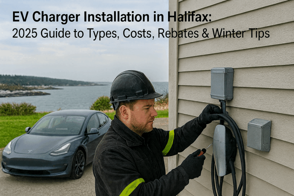 Halifax EV charger installation by licensed electrician